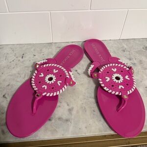New Jack Rogers Women's Fuchsia Hot Pink Sandals sz 10